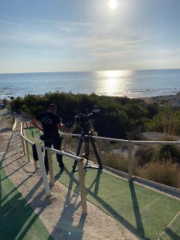 Cracco e Favino alla Scala dei Turchi