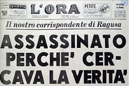 Palermo, il grande quotidiano "L'Ora"
celebrato con il suo direttore Nisticò