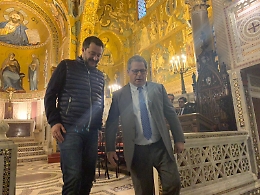 Dopo gli insulti arrivano le carezze, Micciché accoglie Salvini all'Ars: «Presupposti per andare insieme»