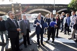Catania, le foto dellinaugurazione di parcheggio e "isola" in via Dusmet