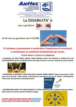 Anffas Modica (Rg): gruppi di auto aiuto per genitori di persone con disabilità