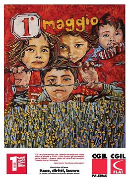 Primo maggio: manifesto d'autore dedicato alla pace per Cgil