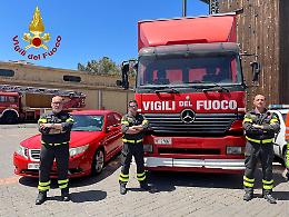 I vigili del fuoco siciliani al fianco del popolo ucraino: partito da Catania carico di aiuti