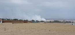 Catania, rifiuti a fuoco in via Plaia: colonna di fumo, poi incendio spento dai vigili