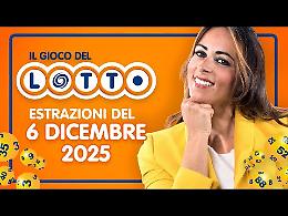 Lotto, 10eLotto e Superenalotto: le estrazioni di oggi 6 dicembre 2025
