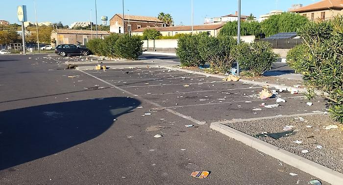 Parcheggio del Lidl in zona Fasano