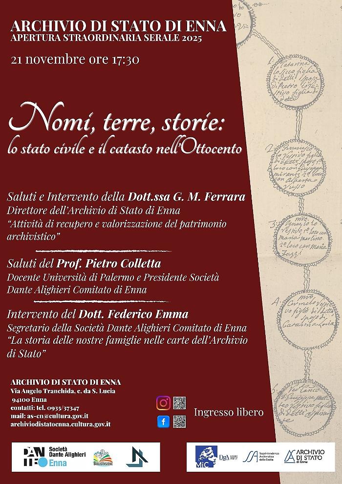 Evento Archivio di Stato Enna
