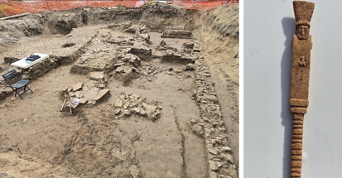 Gela, a Orto Fontanelle affiora un eccezionale stilo greco del V sec. a. C.